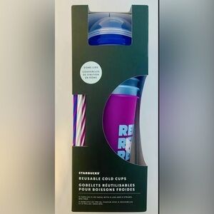 Starbucks reusable Cups, Straws, And Dome Lids 24 FL OZ Summer Edition